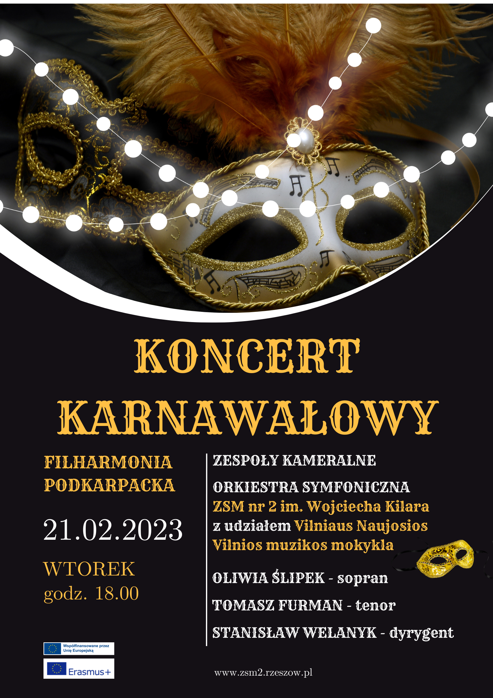 You are currently viewing Zaproszenie na Koncert Karnawałowy 21.02.2023