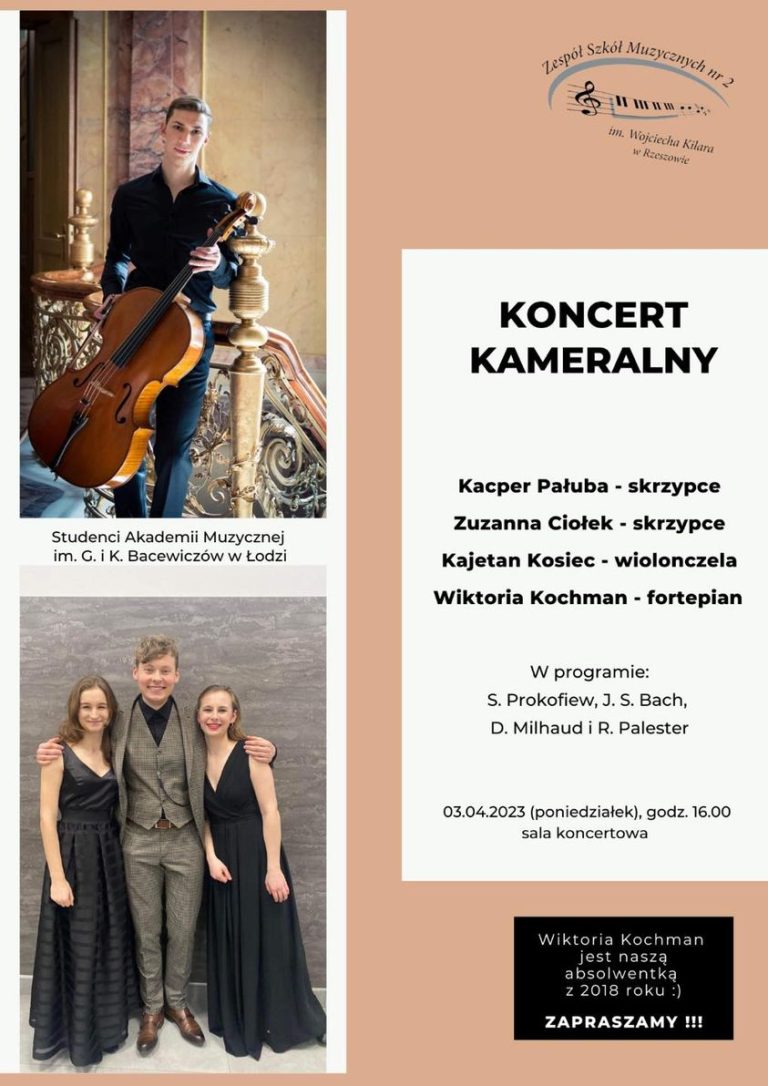 Read more about the article Koncert kameralny studentów Akademii Muzycznej w Łodzi